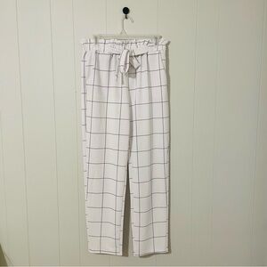 Soho Apparel White Checkered Pants